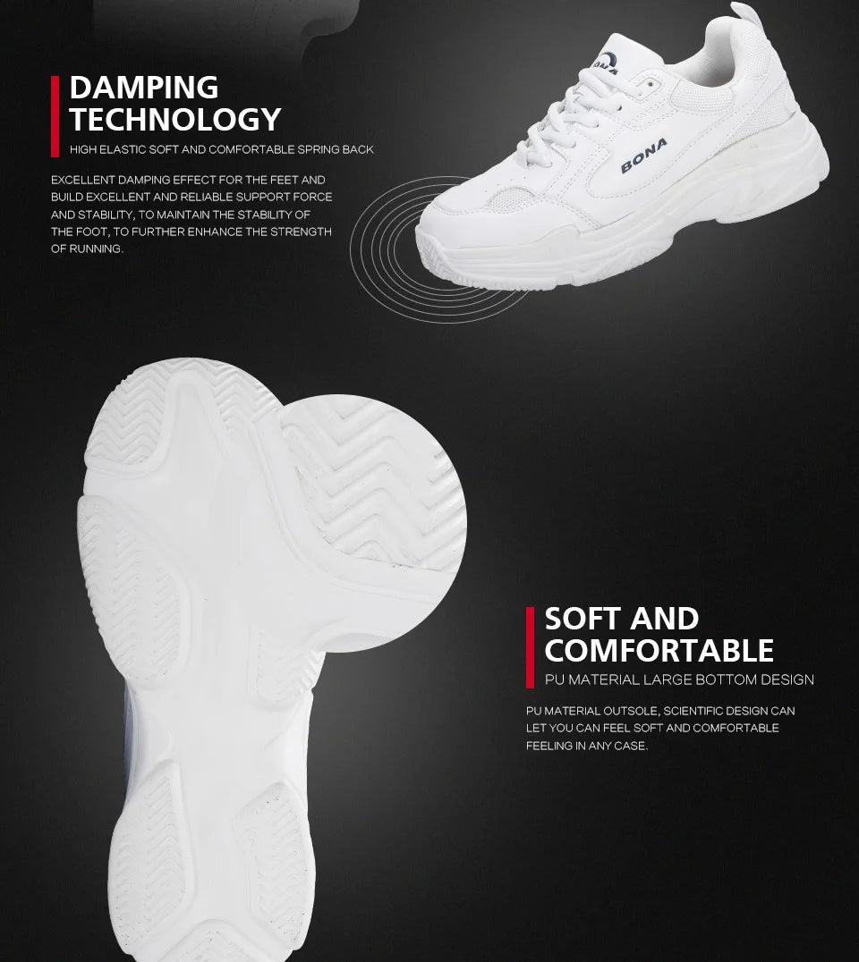 Baskets Femme Blanches Plateforme - Chaussures Plates Décontractées