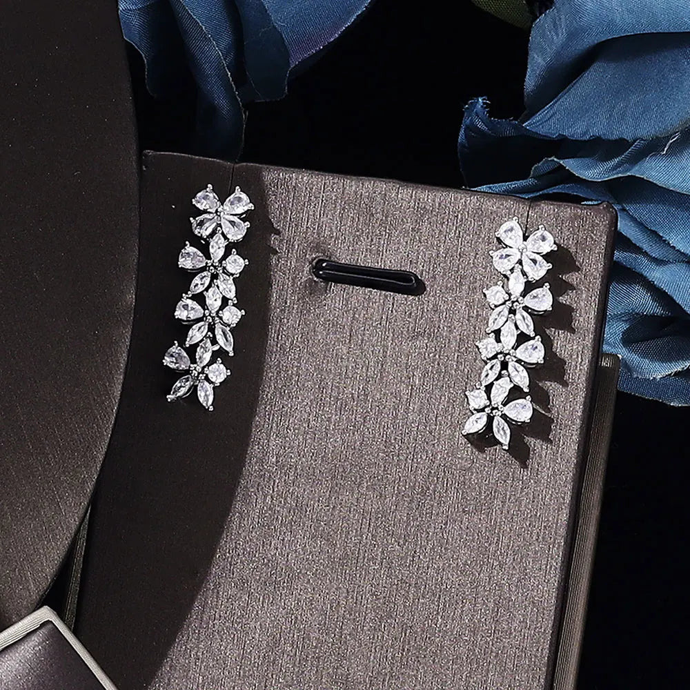 Ensemble de bijoux de mariée en zircone cubique, ensemble de quatre pièces de luxe pour fête de mariage en cristal de dubaï, offre spéciale en asie centrale, nouvelle collection 2023