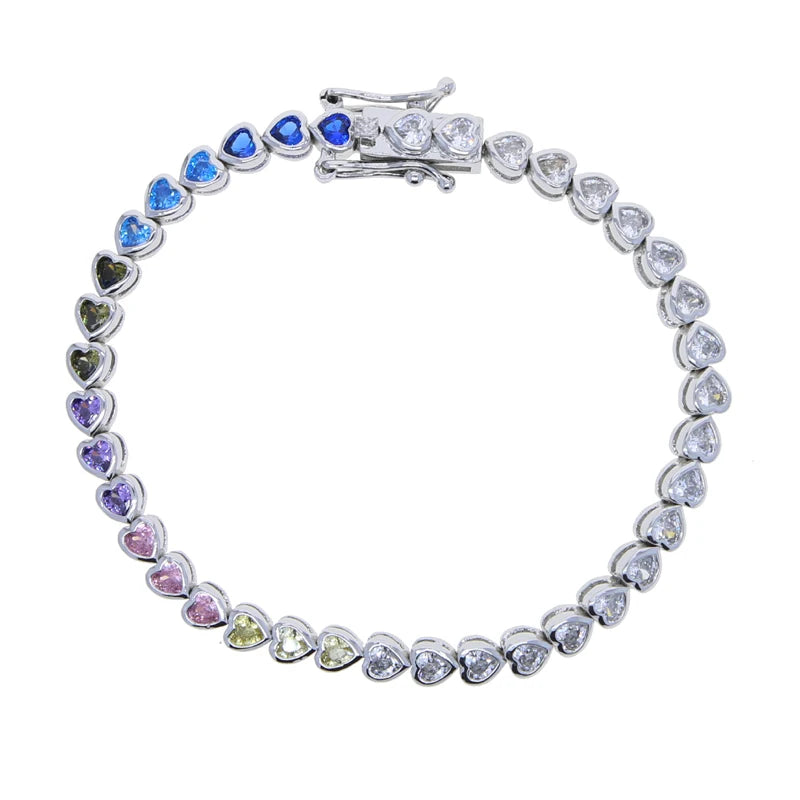 Bracelet en zircone cubique 5A CZ, lunette géométrique de différentes formes, chaîne de Tennis, bijoux classiques à la mode pour femmes