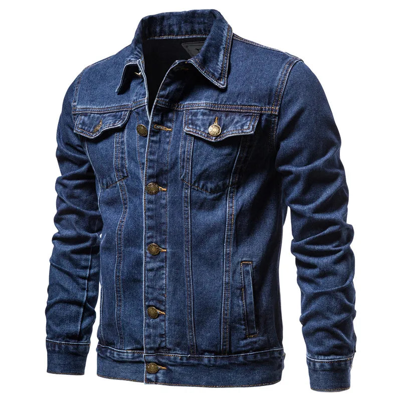 Veste Denim Premium Lencensa - Moto Vintage Coupe Ajustée - Qualité Exceptionnelle 2025