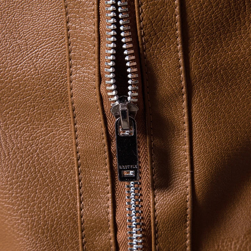 Manteau Cuir Premium Lencensa - Veste Moto Tactique Imperméable - Qualité Exceptionnelle - Lencensa 