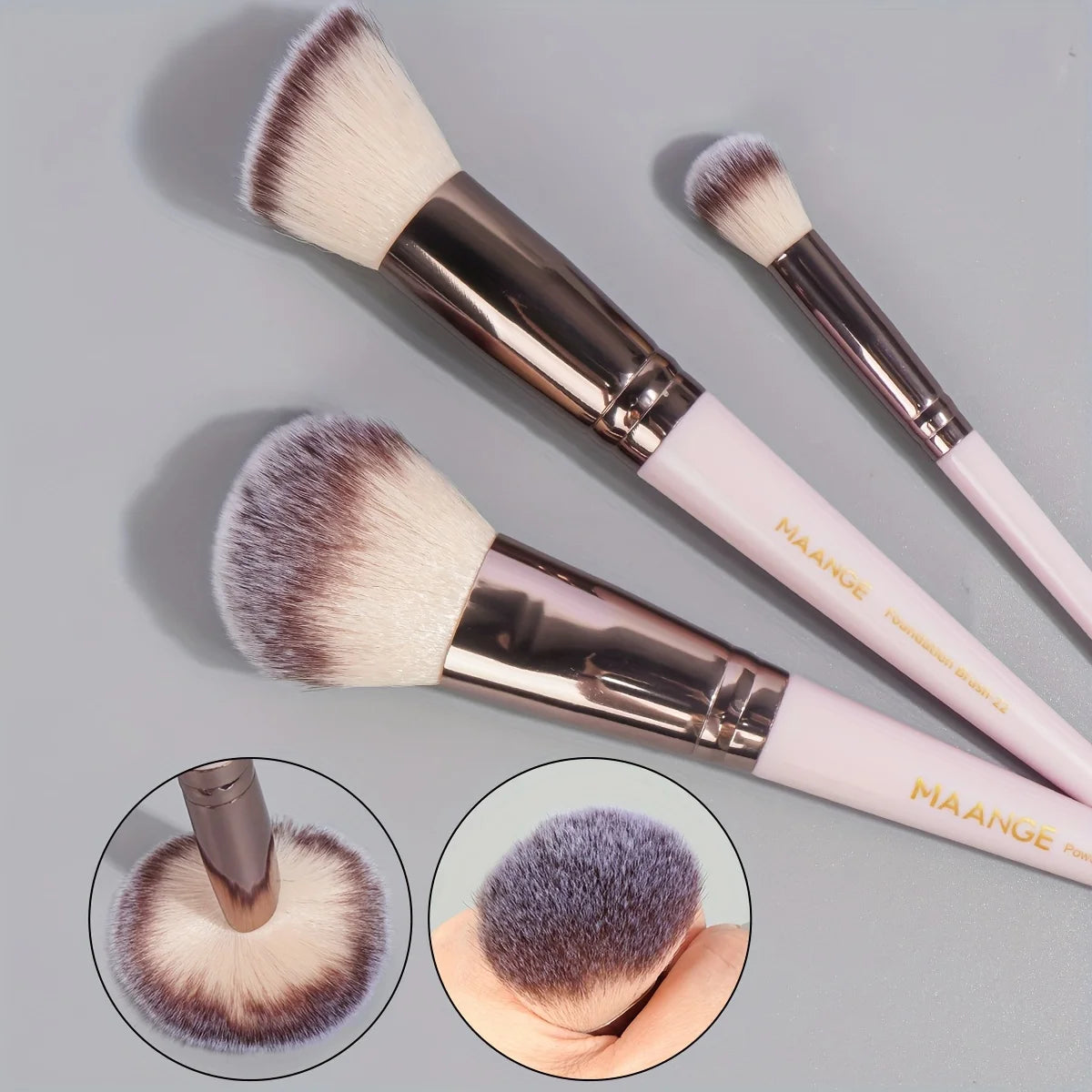 MAANGE-Ensemble de pinceaux de maquillage professionnels, outils de beauté avec sac, fond de teint, correcteur pour les yeux, poudre de fard à joues, 30 pièces - Lencensa 