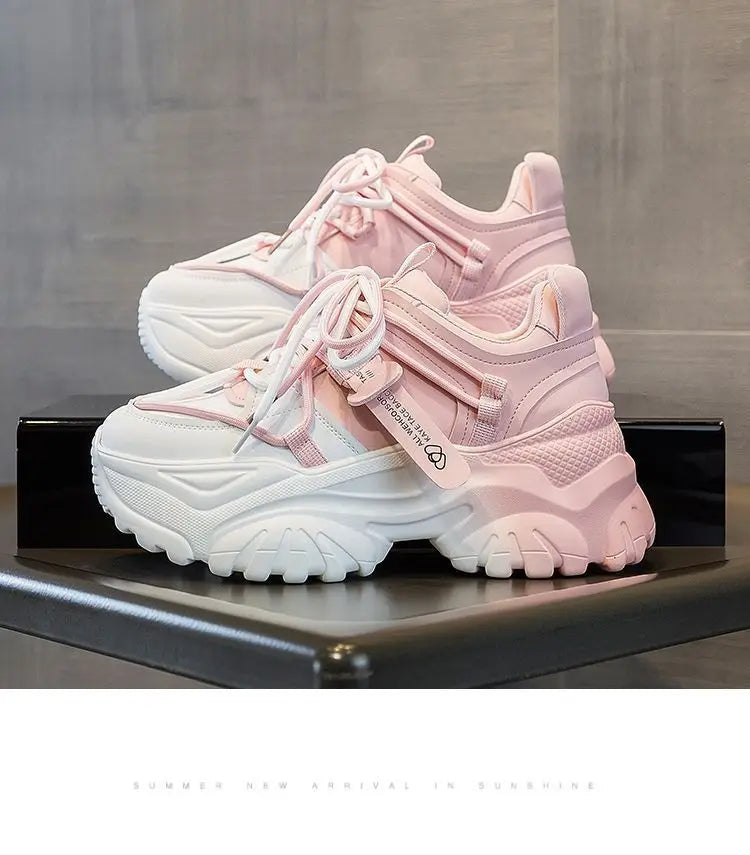 Baskets Femme Plateforme - Chaussures Décontractées Printemps