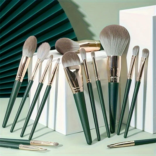 Ensemble de pinceaux de maquillage 14 pièces, poils en Nylon doux, pinceau de fond de teint, pinceau de fard à paupières, ensemble de pinceaux de maquillage multifonctions de voyage