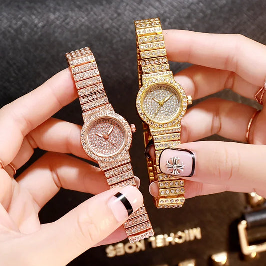Montre Lencensa - Quartz Dorée Femme de Luxe, Élégance Intemporelle