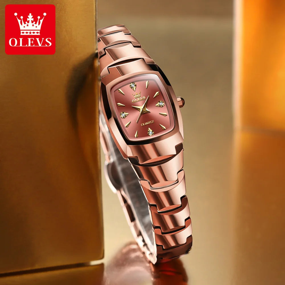 OLEVS 7006 Montres pour Femmes Top marque de luxe Original Quartz Montres Femmes étanche boîtier en acier tungstène bracelet lumineux Date