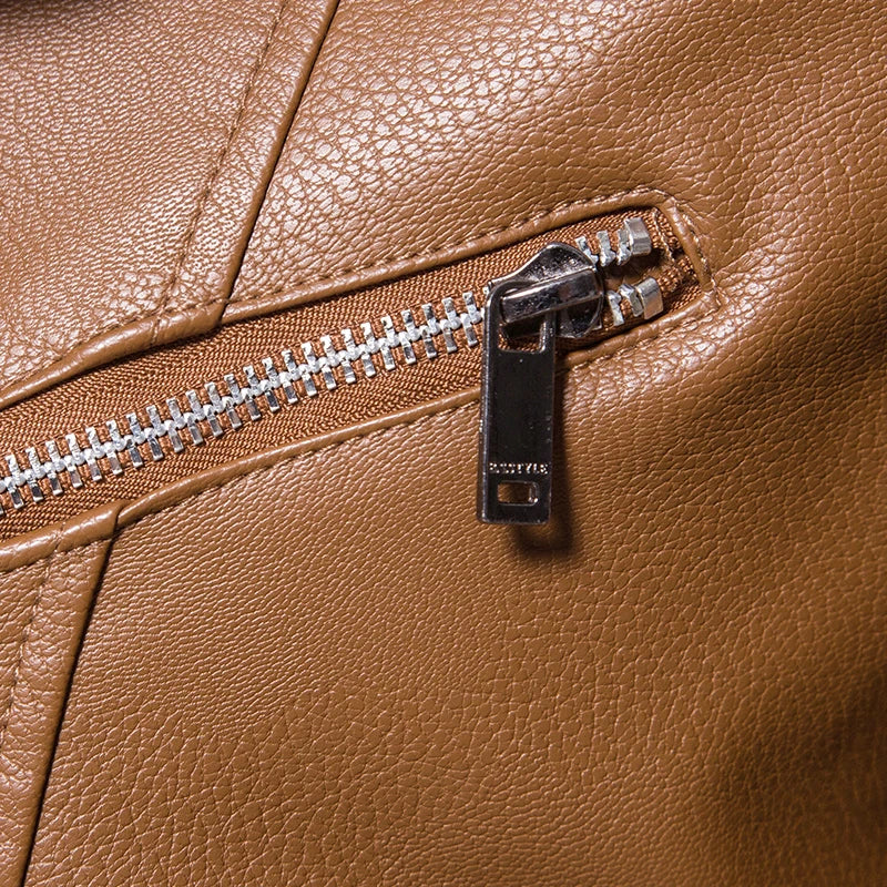 Manteau Cuir Premium Lencensa - Veste Moto Tactique Imperméable - Qualité Exceptionnelle - Lencensa 