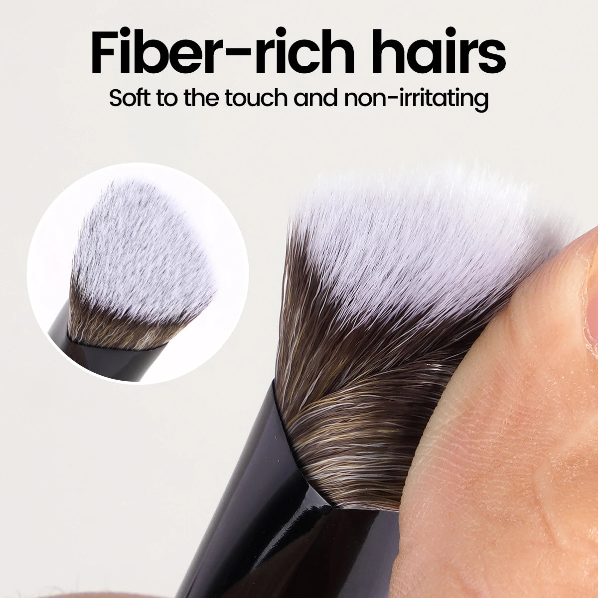 MAANGE 4 pièces ensemble de pinceaux de maquillage principaux pinceaux de fond de teint à dessus plat pinceau profilé coudé outil de maquillage pour le visage à poils denses pour la beauté - Lencensa 