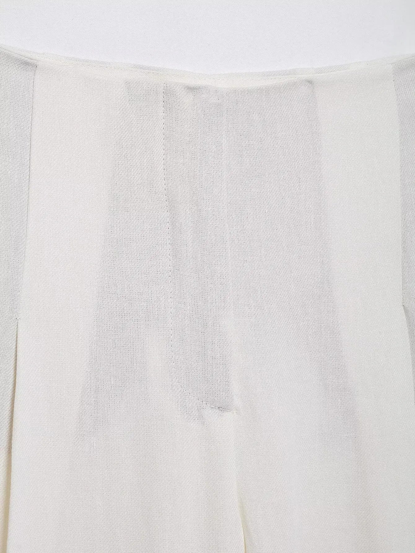 HH – costumes pour femmes, col rabattu blanc, manches longues, blazer à lacets + pantalon Long taille haute avec fermeture éclair, ensembles de mode printemps - Lencensa 