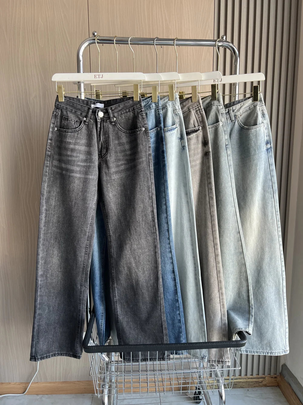 Jean Premium Femme Z1975 - Denim Haute Qualité Taille Droite Y2K 2025