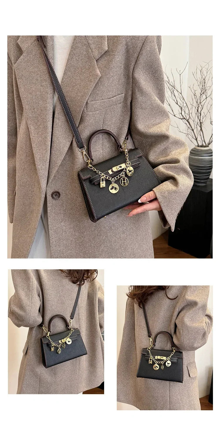 2025 Sac fourre-tout en cuir de luxe pour femme – Sac à main à bandoulière minimaliste, sac de travail de qualité supérieure pour petits lots et essentiels de bureau - Lencensa 