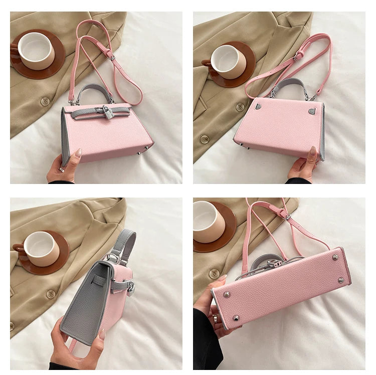 Sac à main de marque de luxe pour femmes en cuir fin, sac messager à bandoulière de styliste célèbre, fourre-tout élégant pour dames
