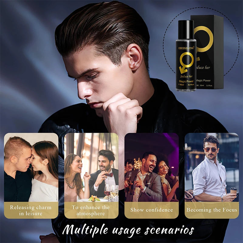 Sexuellement de phéromone séduisant pour hommes et femmes, parfum charmant pour attirer les femmes, parfum flirtant pour les rencontres, spray corporel longue durée, 90ml