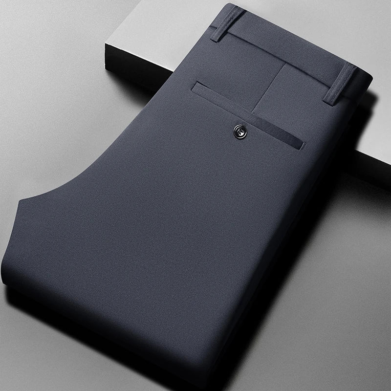 Pantalon Homme Été Extensible - Tissu Soyeux Sans Repassage - Lencensa 