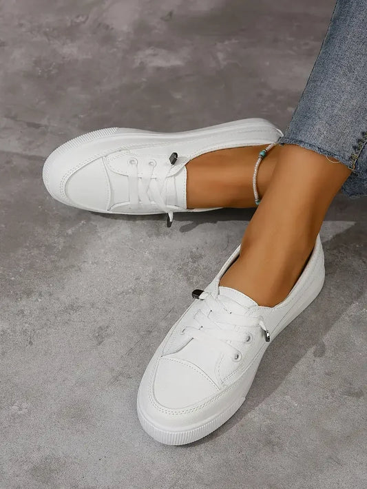 Baskets Femme en Maille Respirante - Chaussures Plates Décontractées