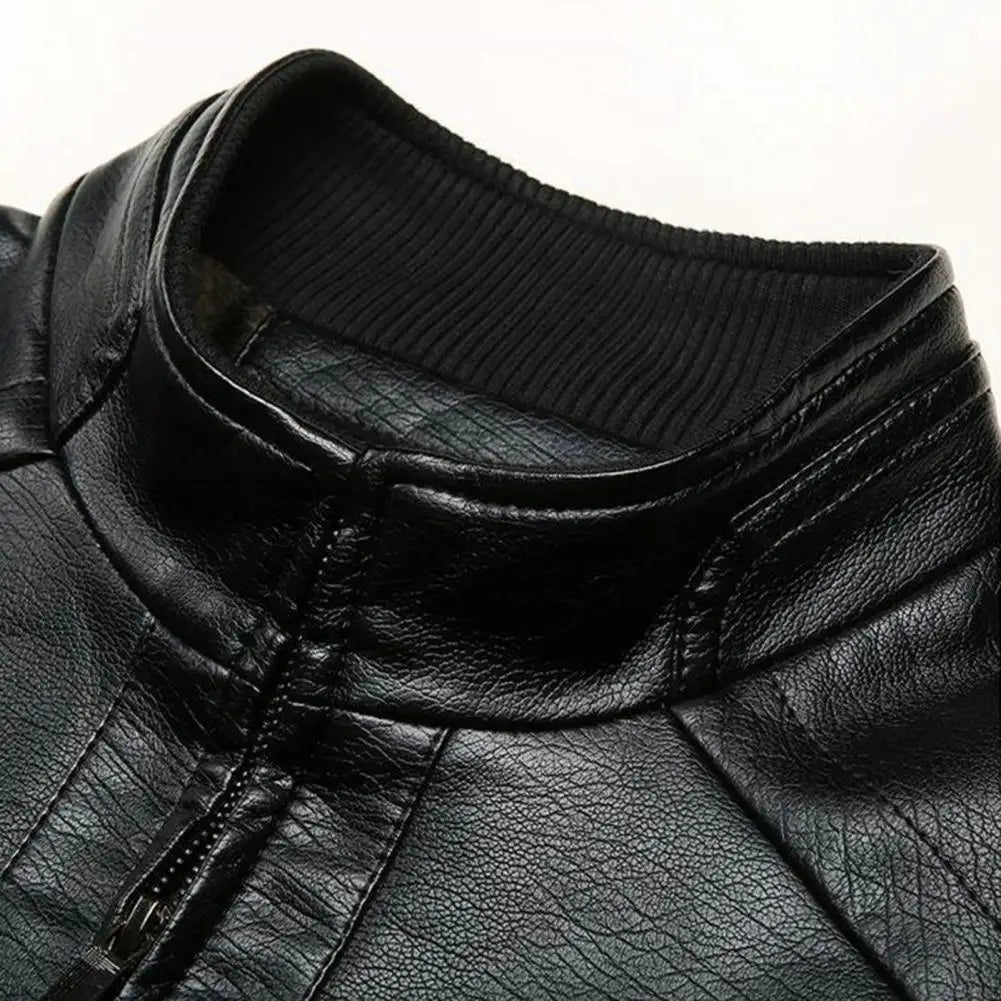 Veste Moto Premium Lencensa -  Cuir Col Montant - Qualité Exceptionnelle Automne