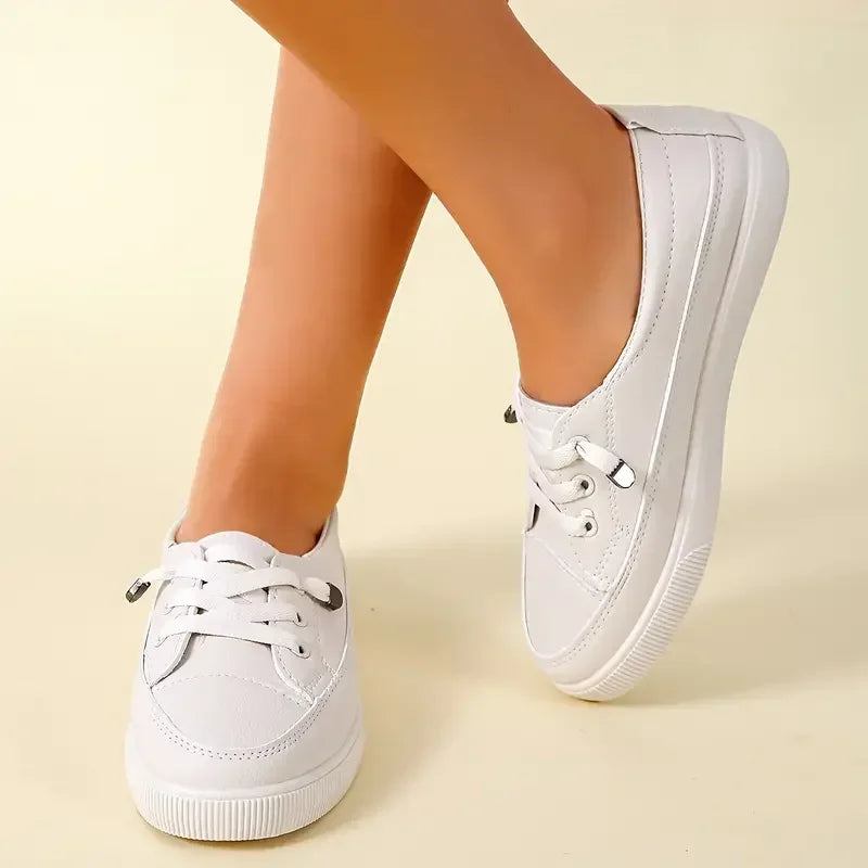 Baskets Femme en Maille Respirante - Chaussures Plates Décontractées