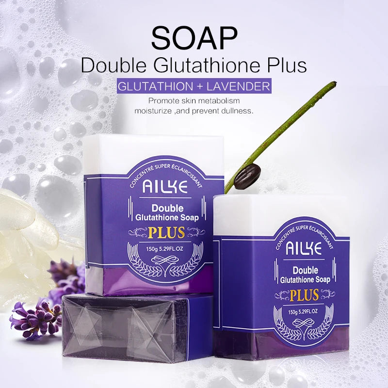 AILKE – ensemble de soins pour la peau blanchissant, éclaircissant, avec double glutathion, réduit les taches noires, foncées et blanches, pour tous les Types de peau