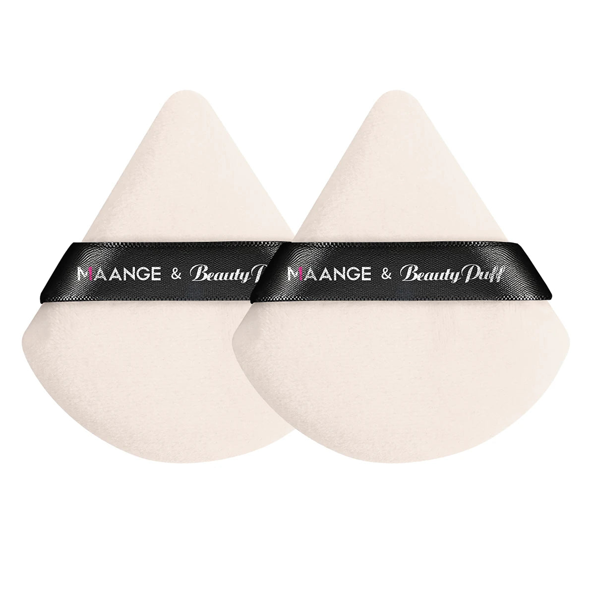 Maange-Ensemble de pinceaux de maquillage triangulaires, houppette à poudre, correcteur, fard à barrage, pinceau de maquillage, mélange cosmétique, outils de beauté, 3 pièces, 2 pièces - Lencensa 