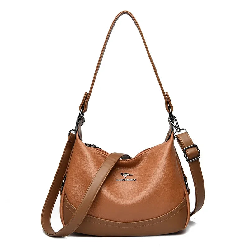 Sac à main en cuir souple pour femme, sac à bandoulière, sac messager décontracté, haute qualité, créateur de luxe, initié, nouveau
