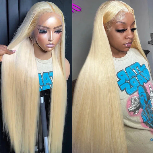 Perruque Lace Front Wig brésilienne naturelle lisse-Sophia, blond 613, 13x6, 13x4, perruque Lace Frmetals transparente, pour femmes africaines