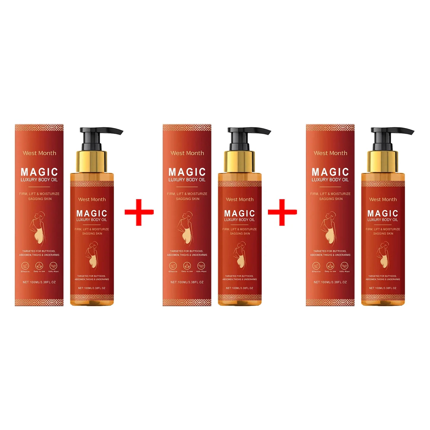 Huile Corporelle Luxe Magic - Hydratation Intense et Raffermissement 100ml - Lencensa 