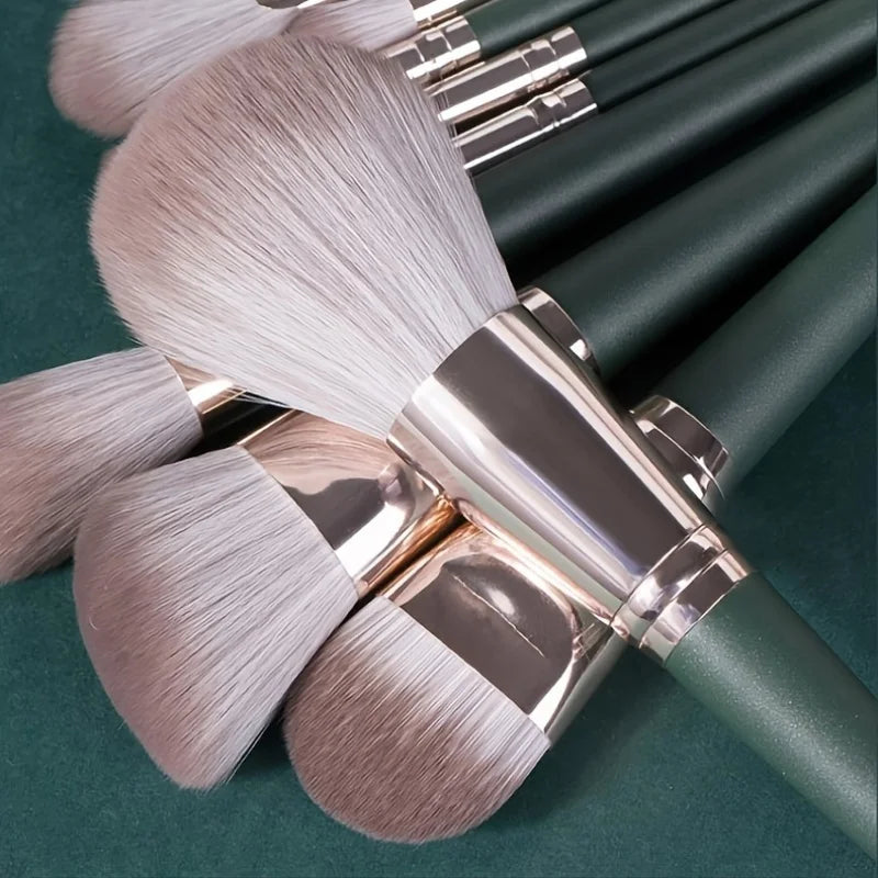 Ensemble de pinceaux de maquillage 14 pièces, poils en Nylon doux, pinceau de fond de teint, pinceau de fard à paupières, ensemble de pinceaux de maquillage multifonctions de voyage