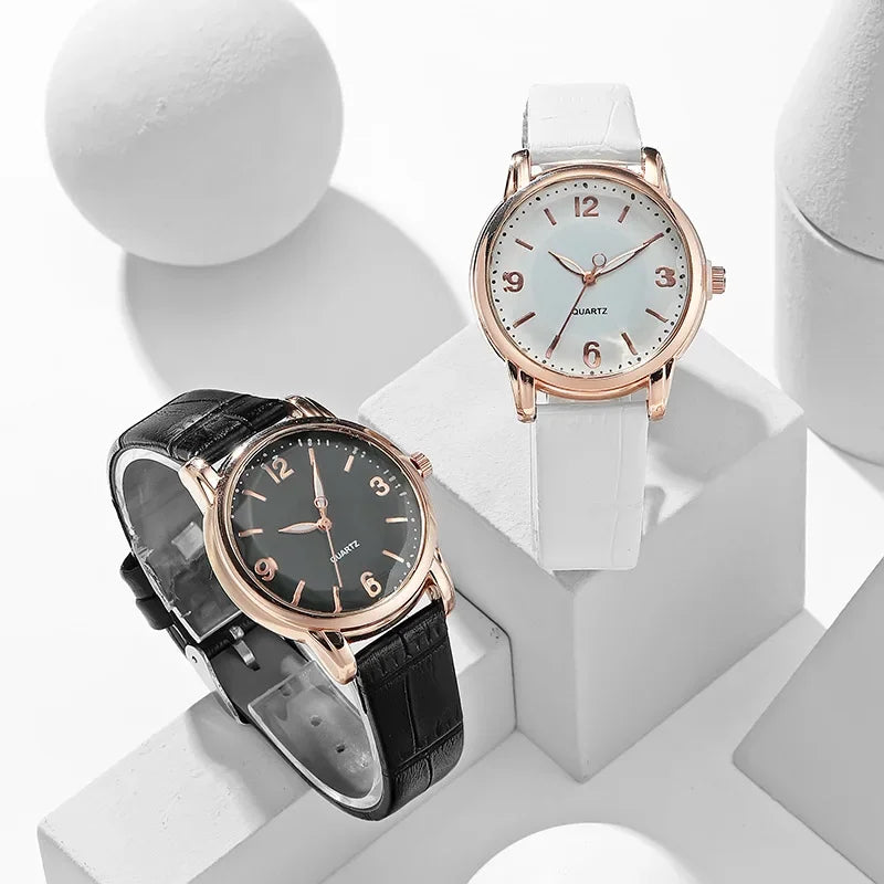 Montres de luxe en cuir pour femmes, montre-bracelet à quartz, mode féminine