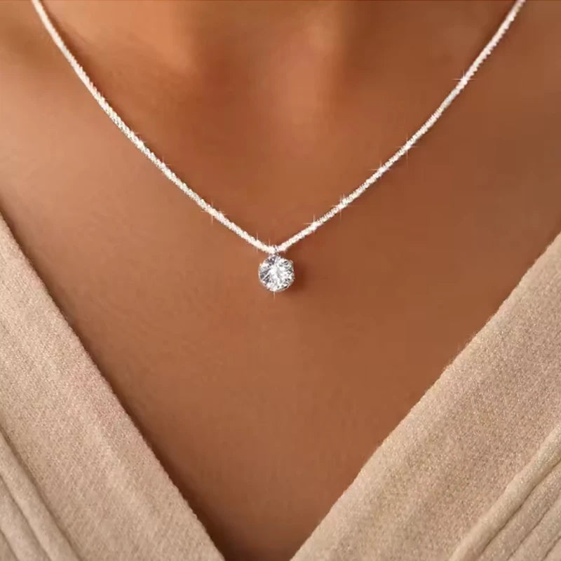 Collier Couronne Moissanite VVS1 - Argent Sterling 925 Certifié