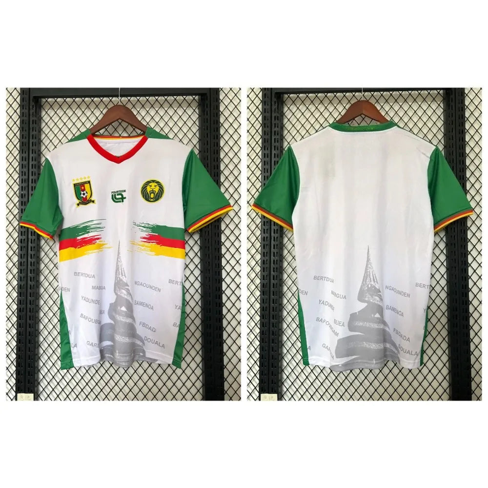 Maillot Cameroun 2025 Officiel - Jersey Fans Homme Femme Impression 3D Séchage Rapide - Lencensa 