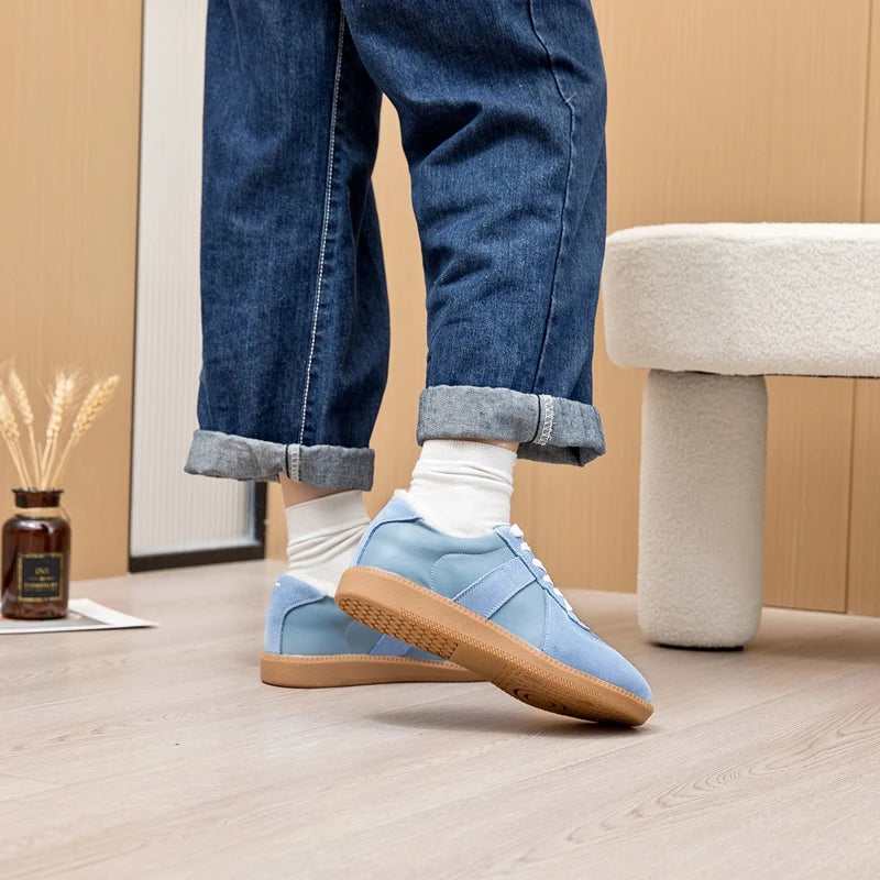 Baskets Femme en Cuir Véritable - Chaussures Décontractées Printemps 2025
