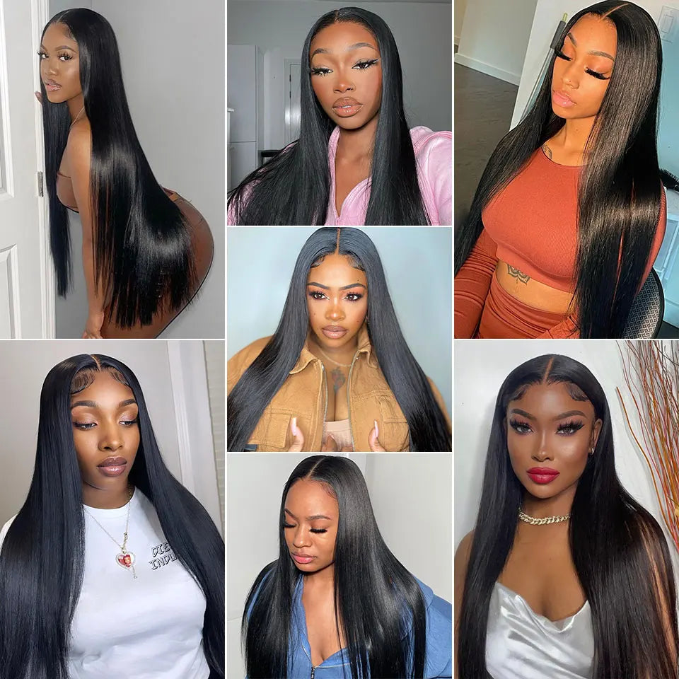 Paquets péruviens de cheveux humains droits d'os affaire des Extensions de cheveux vierges non transformés longs épais pas cher tissage de cheveux brésiliens naturel
