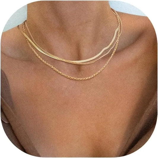 Collier pour femmes collier en or collier plaqué argent plaqué or serpent chaîne en or colliers ras du cou bijoux en or cadeau pour les femmes