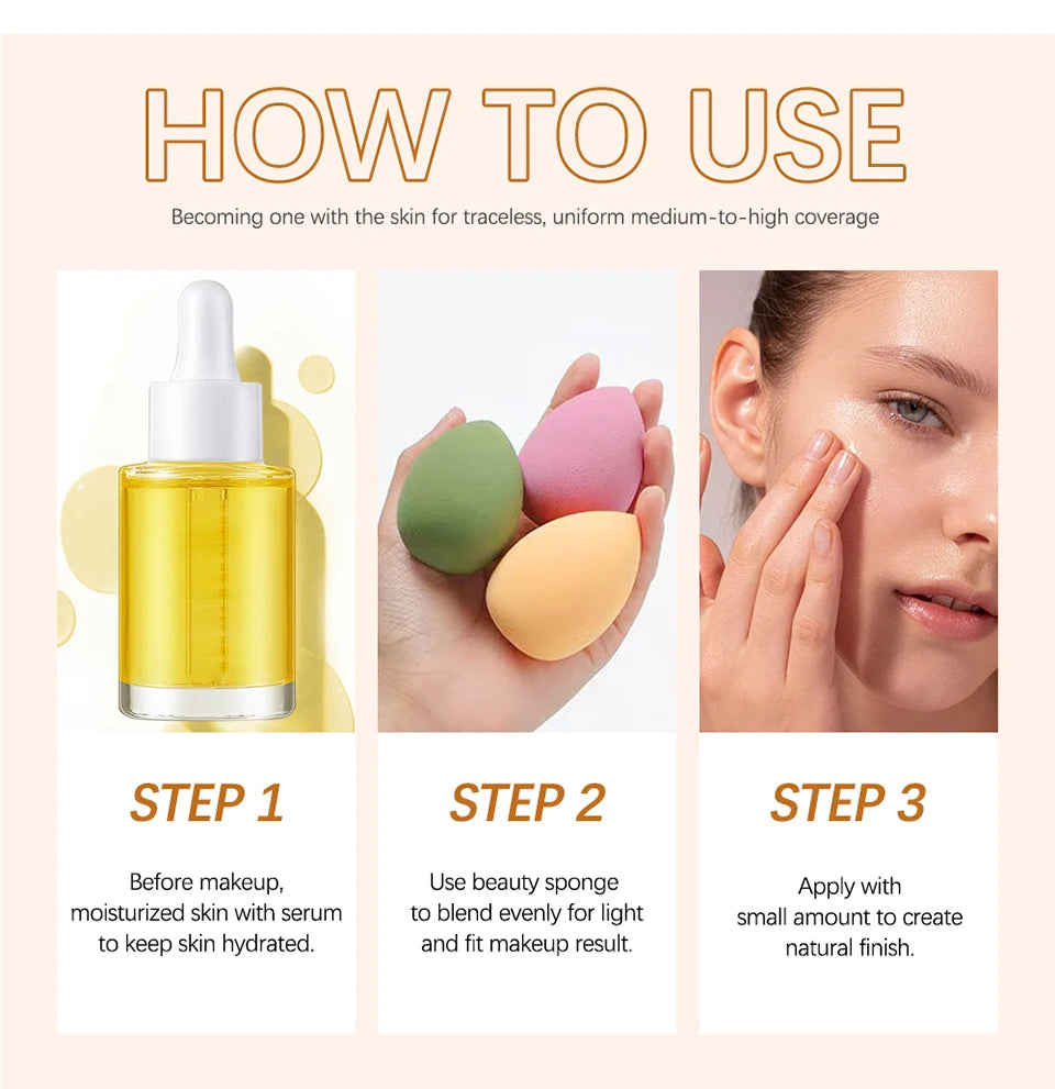 Crème de fond de teint pour le visage, haute couverture, fond de teint, imperméable, Base de maquillage coréenne, brume cosmétique Cc Bb