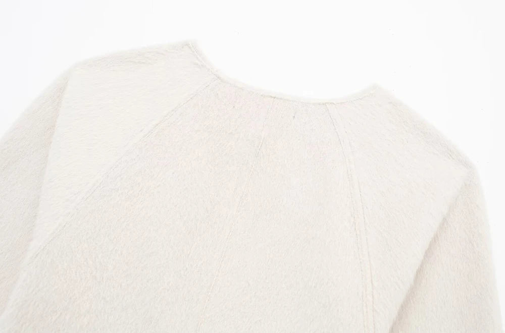 Manteau Laine Premium Lencensa Femme - Veste Ceinturée Haute Qualité Col V