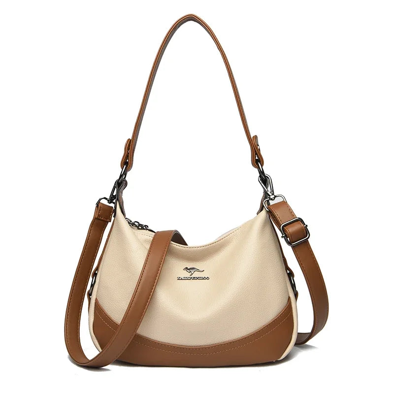Sac à main en cuir souple pour femme, sac à bandoulière, sac messager décontracté, haute qualité, créateur de luxe, initié, nouveau