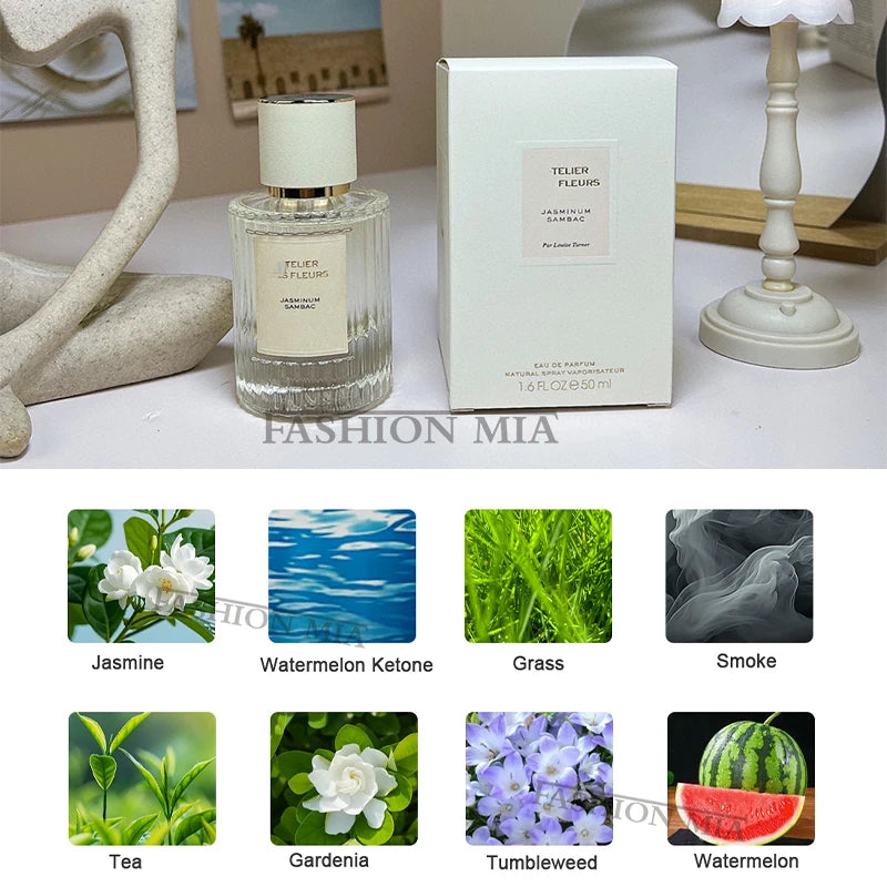 Vaporisateur d'eau de parfum perporcelain pour femme et homme, atomiseur longue durée, parfum de fleur boisée, parfum de musc, dame sexy, 50ml