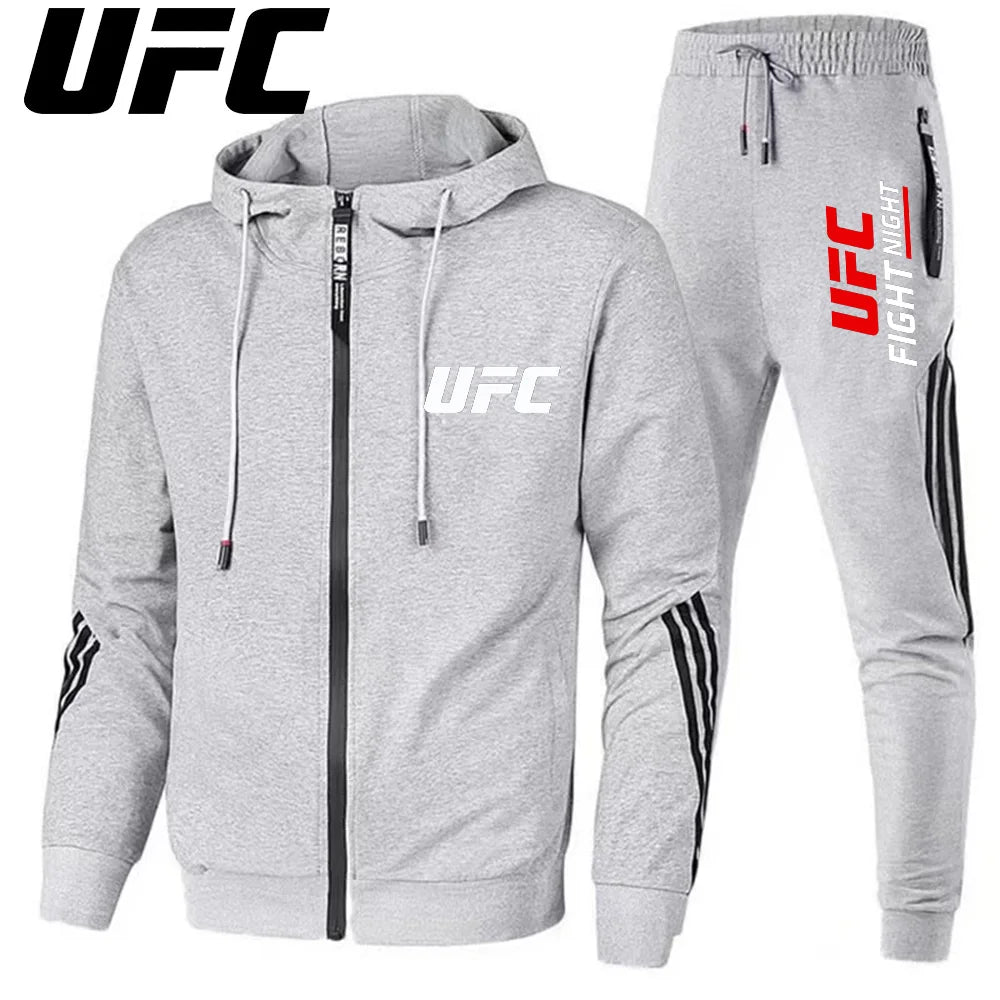 Ensemble de Sport UFC Frontier - Survêtement Homme Femme avec Veste à Capuche et Zip - Lencensa 