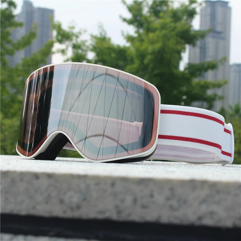 Masque Ski Snowboard UV400 - Double Anti-Buée Cylindrique Unisexe - Lencensa 