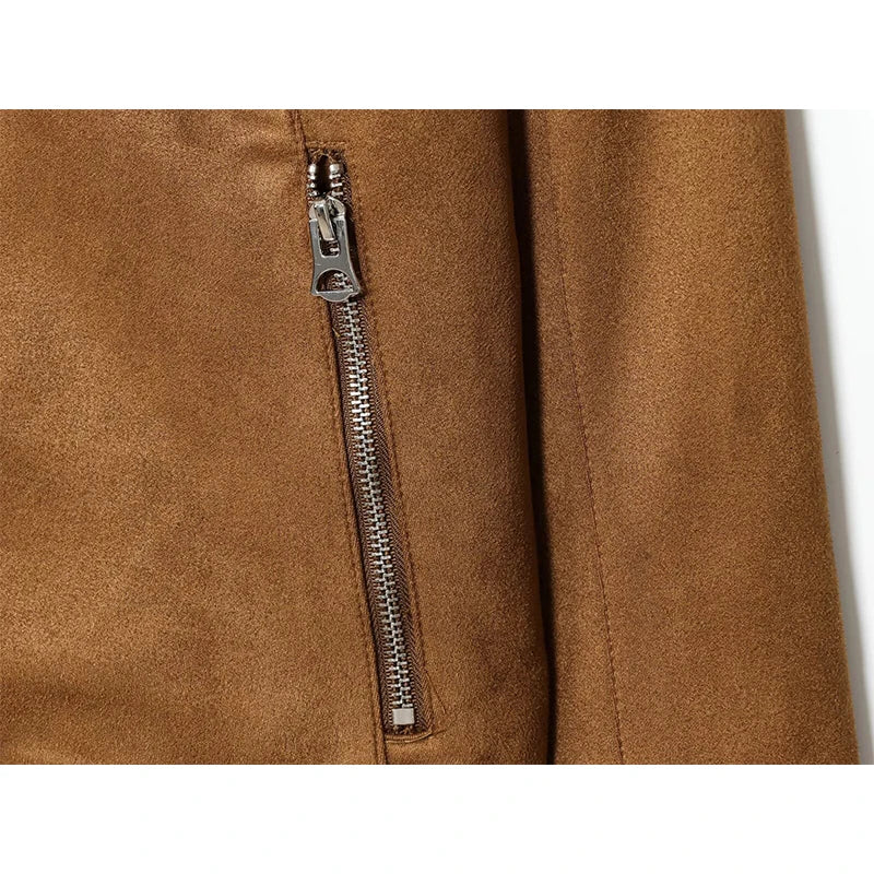 RAFZNB  lencensa femmes vestes courtes manteaux automne hiver mode fermeture éclair décoration à manches longues manteaux Streetwear vêtements de dessus pour femmes hauts