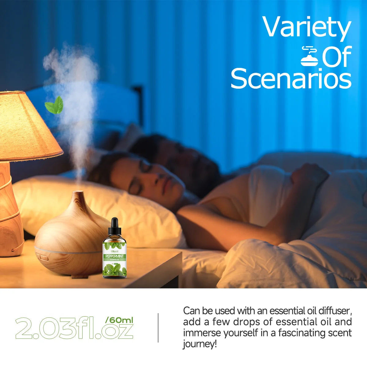 Huile Essentielle Menthe Poivrée 10ml - Soin Visage Corps Aromathérapie - Lencensa 