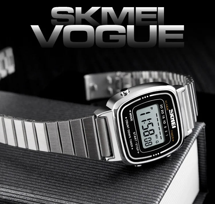 SKMEI 1901 luxe femmes montres petit cadran numérique Chrono calendrier Montre étanche dames Montre-bracelet horloge Montre femme 1620