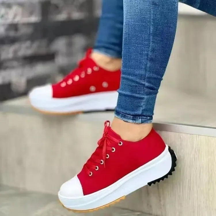 Lencensa - Chaussures Femme Premium | Baskets Toile Décontractées de Qualité Supérieure