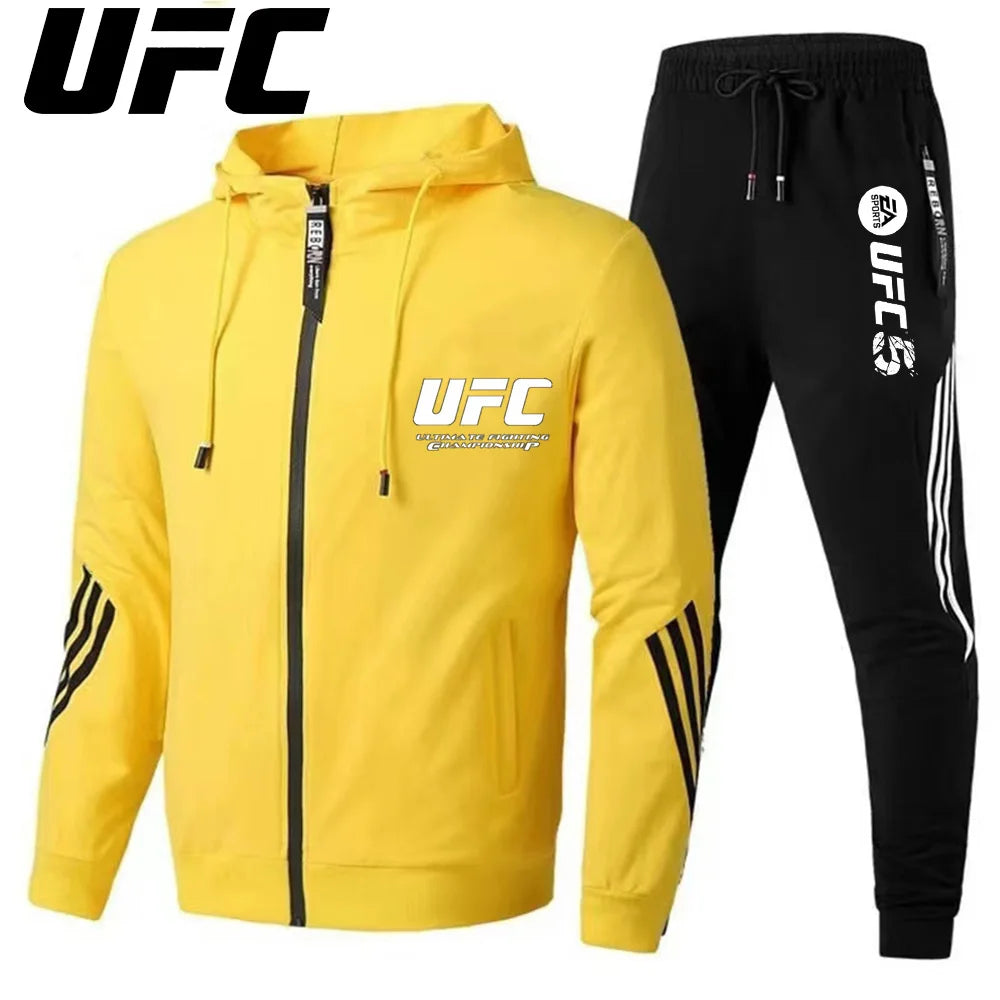 Ensemble de Sport UFC Frontier - Survêtement Homme Femme avec Veste à Capuche et Zip - Lencensa 