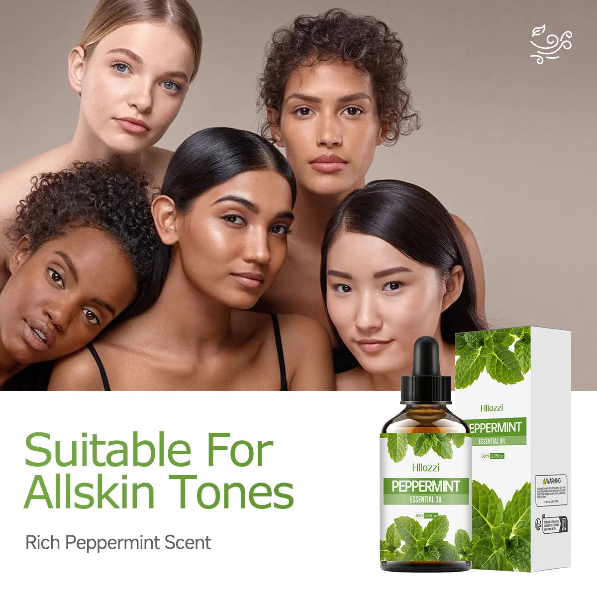 Huile Essentielle Menthe Poivrée 10ml - Soin Visage Corps Aromathérapie - Lencensa 