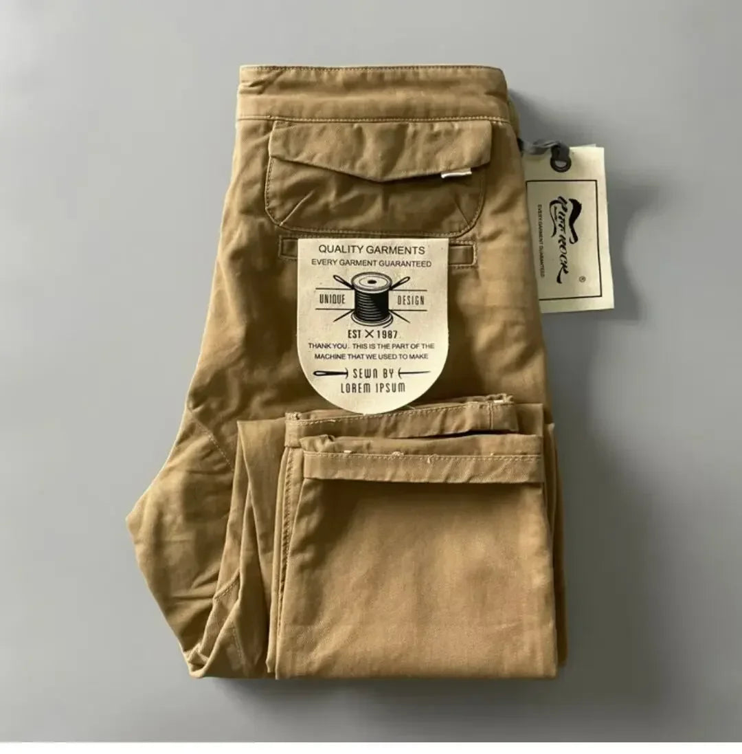 Pantalon Cargo Homme Coton - Style Américain Robuste Anti-Usure - Lencensa 