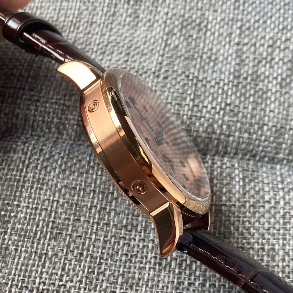 Montre automatique pour hommes Multification Date jour mois année 316L montre mécanique pour hommes boîtier poli indicateur jour/nuit 42mm