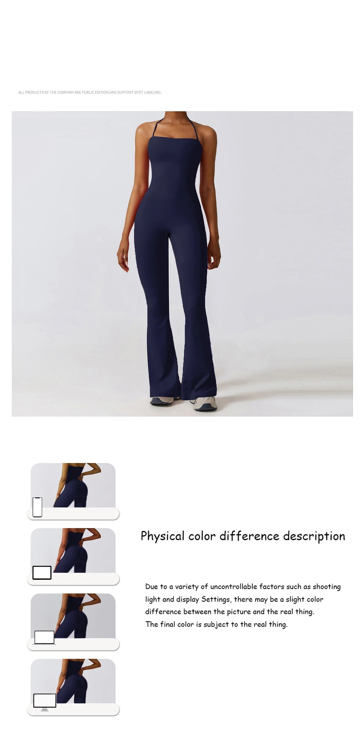 Combinaison Yoga Femme - Évasé Dos Nu Sans Manches - Lencensa 