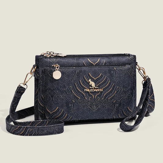 Sac à Main en Cuir de Luxe pour Femme, Sacoche de Marque Authentique, de Styliste, à Bandoulière, Multicouche, 03 Utilisation