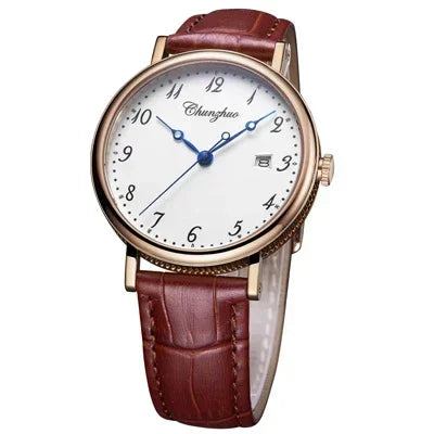 Montre à quartz ultra-plate pour hommes, mouvement d'anticorps contractés, 38mm, acier inoxydable importé du 10/2019 sur